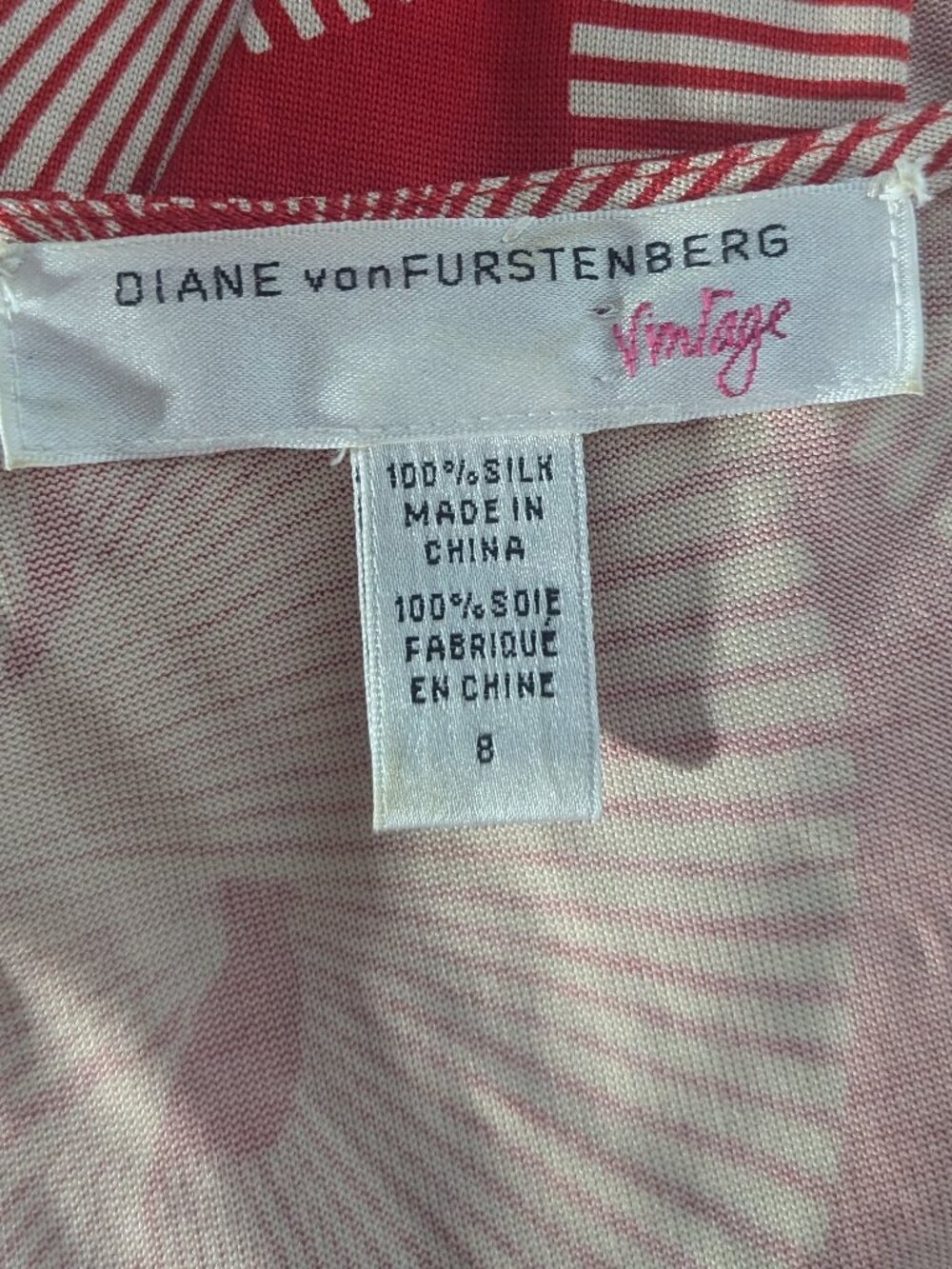 Diane Von Furstenberg Red Printed Silk Fariba Sundial Wrap Dress 8 - Picture 6 of 8